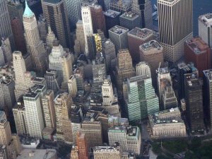 Aerial photograph of Wall Street